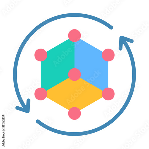 Simulation Icon - Flat Color