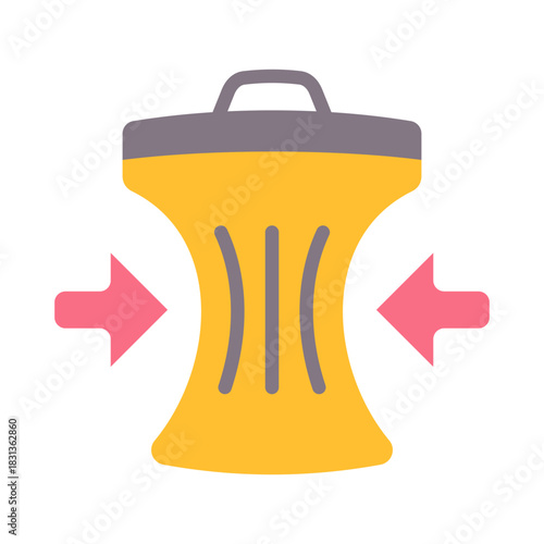 Waste Reduction Icon - Flat Color