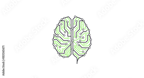 AI brain concept for digital transformation, innovation, and machine learning in technology, a modern symbol for artificial intelligence and neuroscience