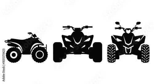 Find the best atv quad bike vector illustration black silhouette