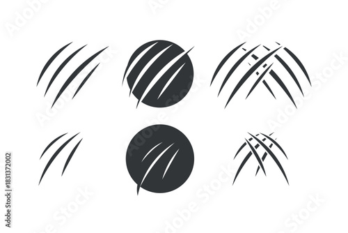 Set of Claw Marks and Scratches Icons.