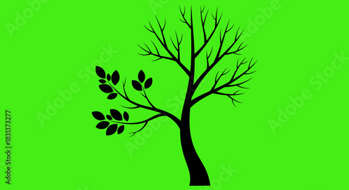 Download black tree silhouette vector graphic design element art