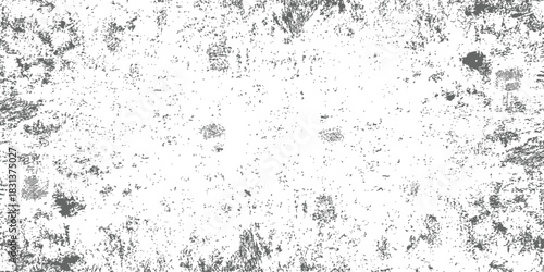 Black and White Distressed Grunge Texture Overlay Vector Background Rough Speckled Dots and Scratches Aged Surface
