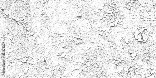 Cracked Paint Grunge Texture Overlay Vector Distressed Rough Background Black and White Monochrome Surface Pattern