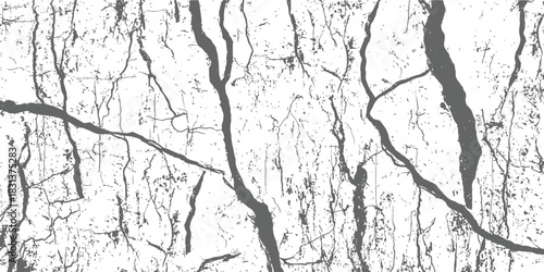 Gray and White Grunge Distressed Texture Overlay Abstract Background with Cracks Scratches and Organic Lines