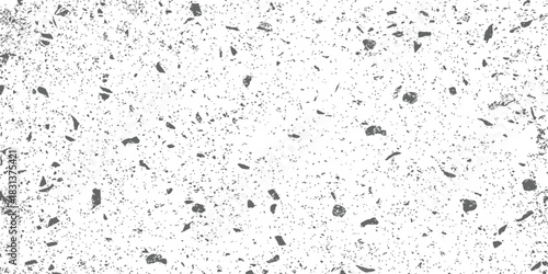 Monochromatic Terrazzo Style Vector Texture Abstract Background Design Element for Grunge Overlays