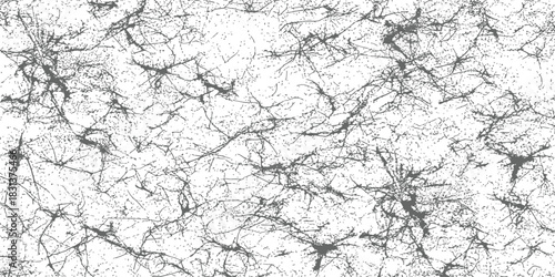 Seamless grunge distressed texture vector background Abstract monochrome tangled lines pattern resembling cracks roots or cobwebs