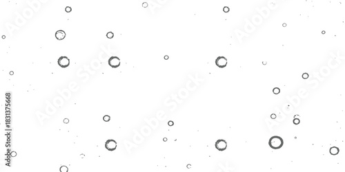 Abstract scattered circle and dot pattern vector texture Minimalist grunge distressed background overlay in monochrome black and white