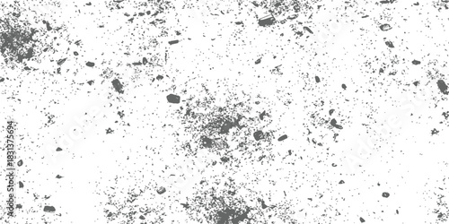 Distressed grunge overlay texture vector background abstract dirty white and dark gray speckled dusty noise pattern
