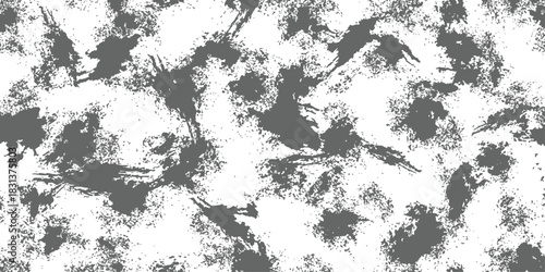 Seamless Abstract Gray Grunge Brush Stroke Pattern Vector Distressed Texture Background