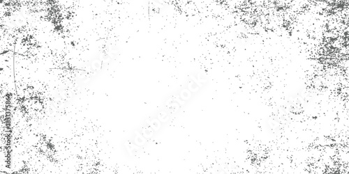 Vintage Dust and Scratches Overlay Grayscale Vector Grunge Texture Effect Background with Border Vignette for Graphic Design