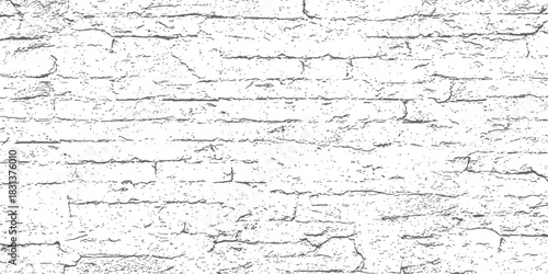 Distressed Vector Overlay Texture of Old Cracked Brick Wall Monochrome Grunge Background Effect