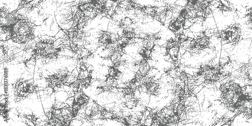 Abstract Grunge Scratched Texture Overlay Vector Background with Messy Distressed Lines and Dots