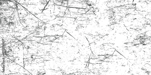 Abstract monochrome grunge texture overlay featuring distressed scratch and crack pattern