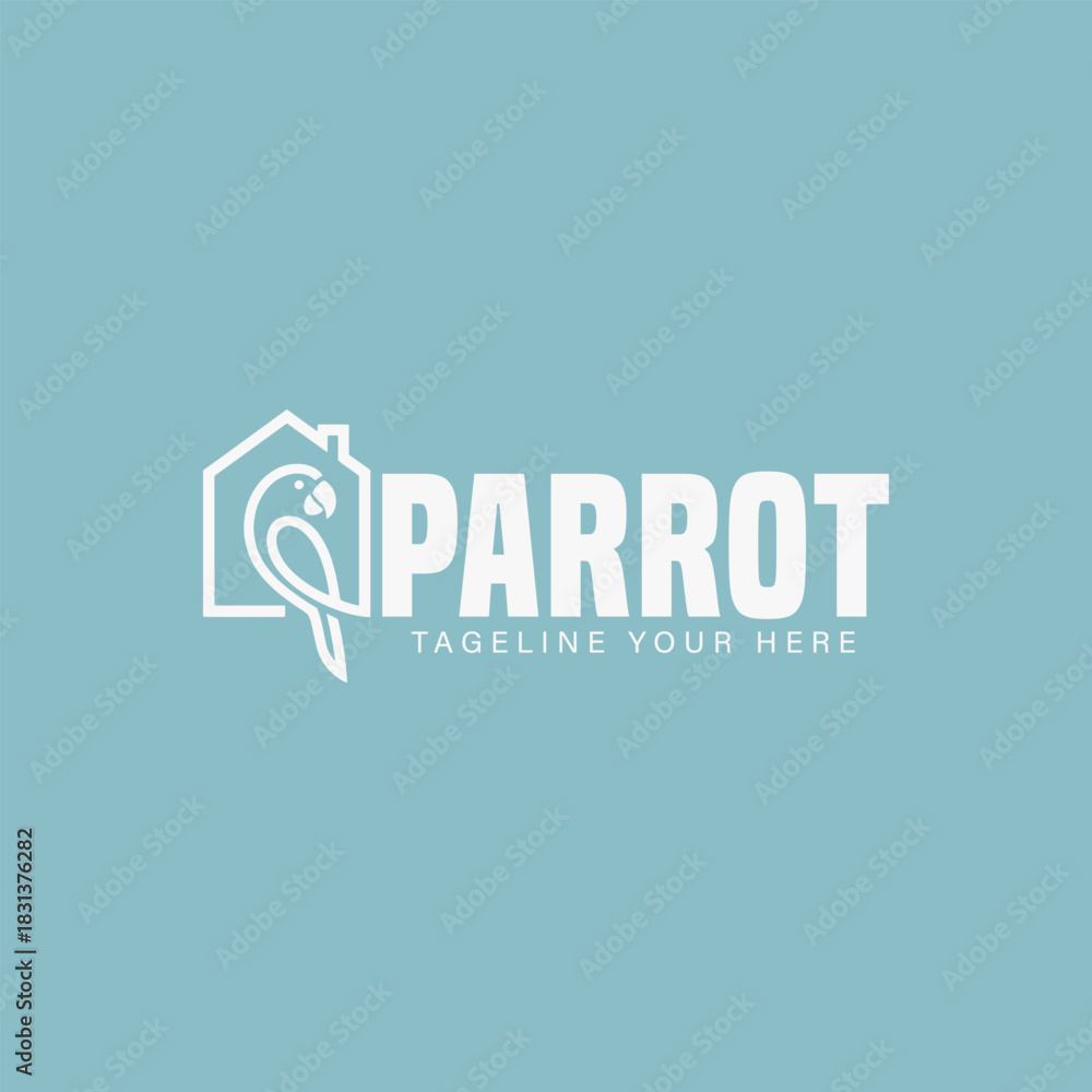 Fototapeta premium Parrot symbol logo design template. The logo is designed for a company or brand.