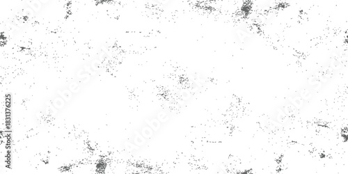 Abstract Vector Distressed Grunge Texture Overlay Background Rough Surface Element Aged Speckled Scratches Black and White Monochromatic Design