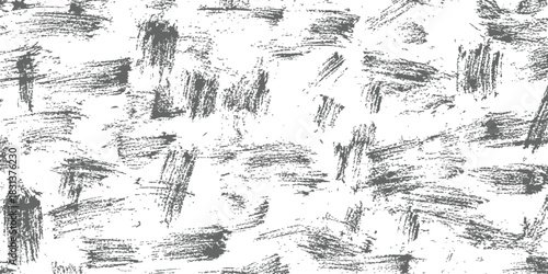 Seamless Grunge Dry Brush Stroke Texture Overlay Vector Background Abstract distressed monochromatic paint pattern