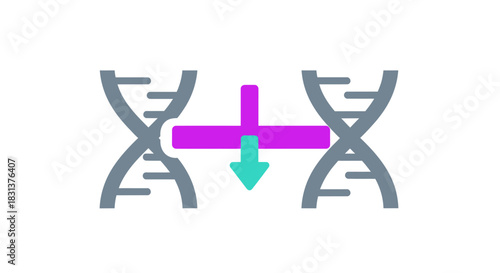 Dynamic DNA editing concept with vibrant colors for medical innovation visuals, genetic engineering projects, and scientific research presentations