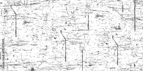 Heavy Scratched Grunge Texture Seamless Vector Pattern Overlay Distress Effect Background Monochrome