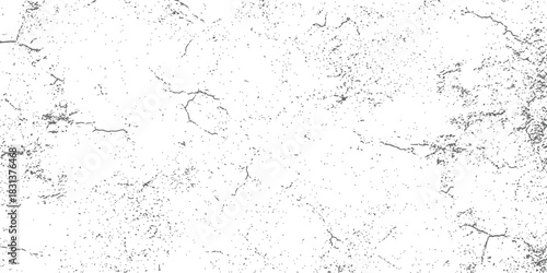 Grungy Cracked Wall Distress Texture Overlay Vector Background Black and White Abstract Graphic Resource