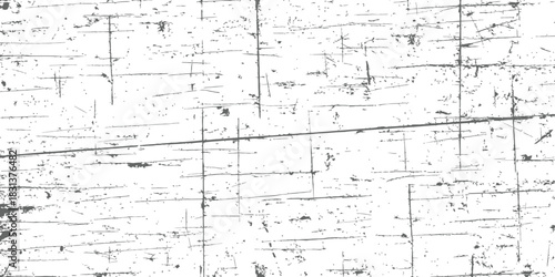 Grunge scratch texture overlay background black and white distressed vintage design element vector