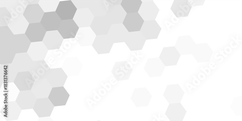 white elegant background with hex pattern. vector