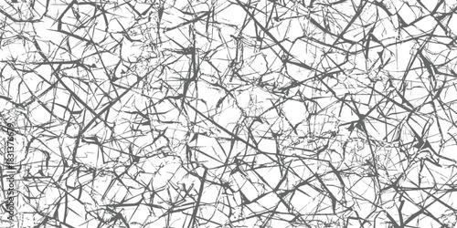 Abstract Grungy Seamless Vector Pattern of Tangled Black Lines Distressed Scratch Texture Background