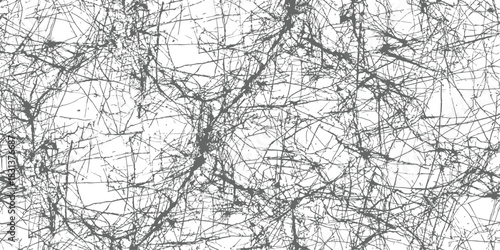 Distressed Vector Texture Background with Chaotic Tangled Lines Grunge Overlay Pattern