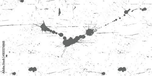 Abstract grunge background ink splatters and scratches distressed overlay texture graphic vector monochrome