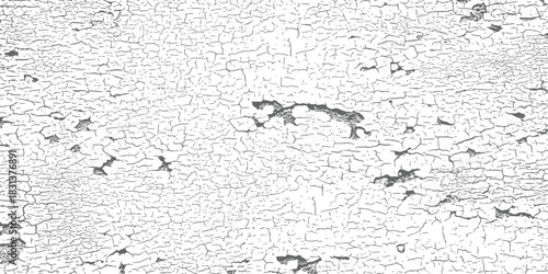 Cracked Paint Grunge Overlay Vector Texture Monochrome Distressed Surface Abstract Background Effect