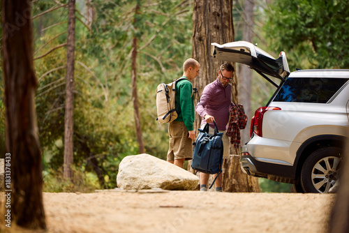 Friends arrived at Yosemite National Park