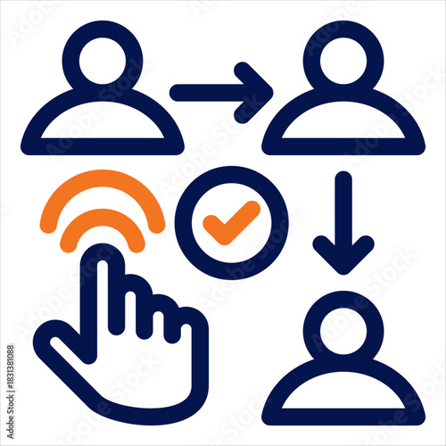 Affiliate Duotone Icon. Simple Vector Illustration on White Background