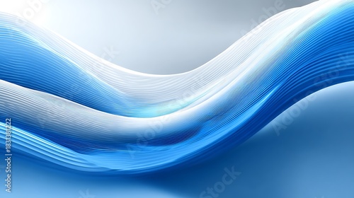 Modern corporate flowing blue curved financial lines over minimal clean center, professional business gradient background for PPT presentation, dashboard, marketing, UI interface, report template