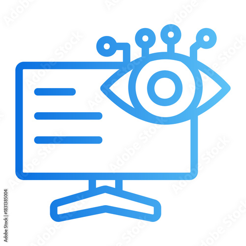 Computer vision eye Gradient icon
