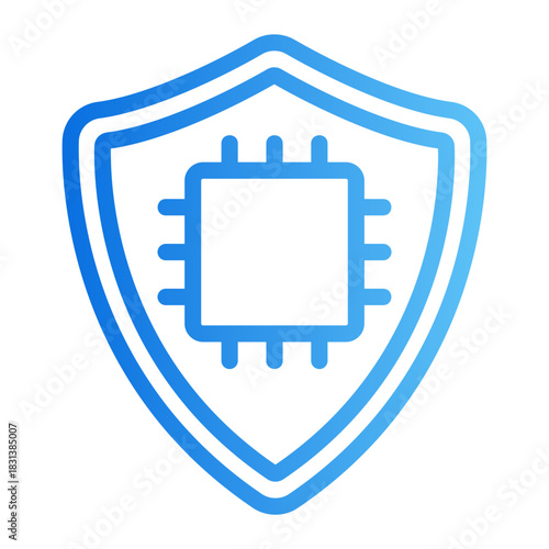 Cybersecurity ai Gradient icon