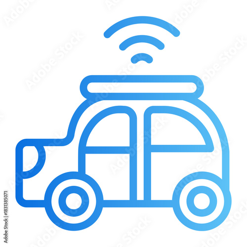 Self driving car Gradient icon