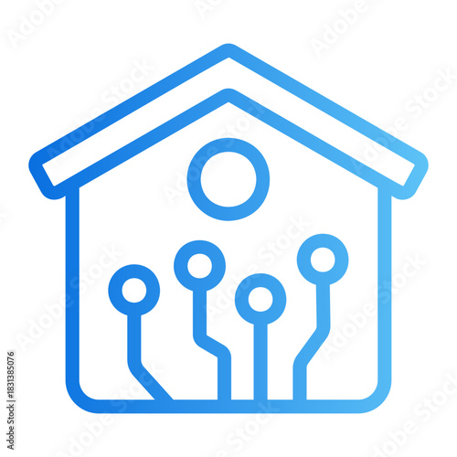 Smart home a Gradient icon
