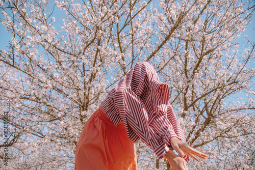 Woman posing abstractly