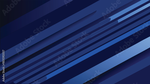 A refined deep-blue abstract background formed by layered diagonal linear elements that create a sense of swift geometric movement