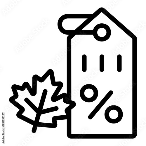sale tag Line Icon