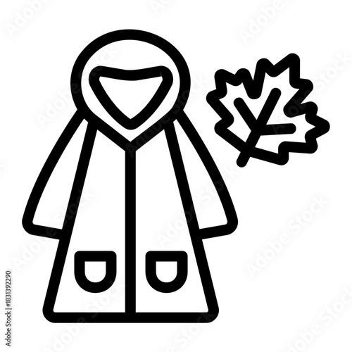 raincoat Line Icon