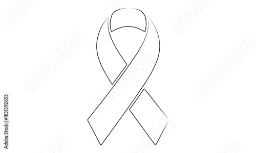 Black awareness ribbon support respect concept