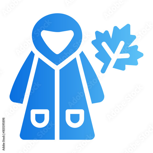 raincoat Line Gradient Icon
