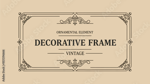 Download vintage decorative frame vector ornamental design free