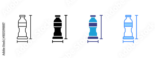 Bottle  icon set multiple style collection