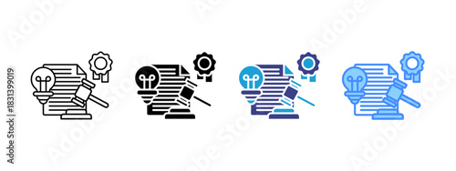 Lawsuit  icon set multiple style collection
