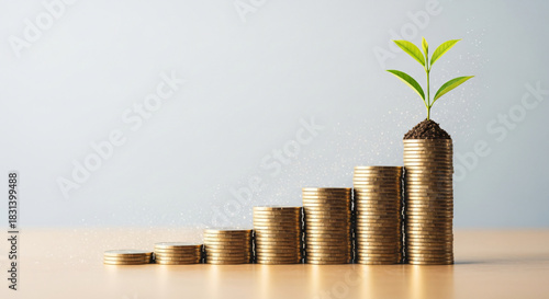 Sustainable investment visual metaphor for growth