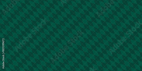 Dark Abstract Green Argyle Vector Pattern. Christmas Background. Golf Textile Print. Emerald Diamonds Modern Abstract Simple Design