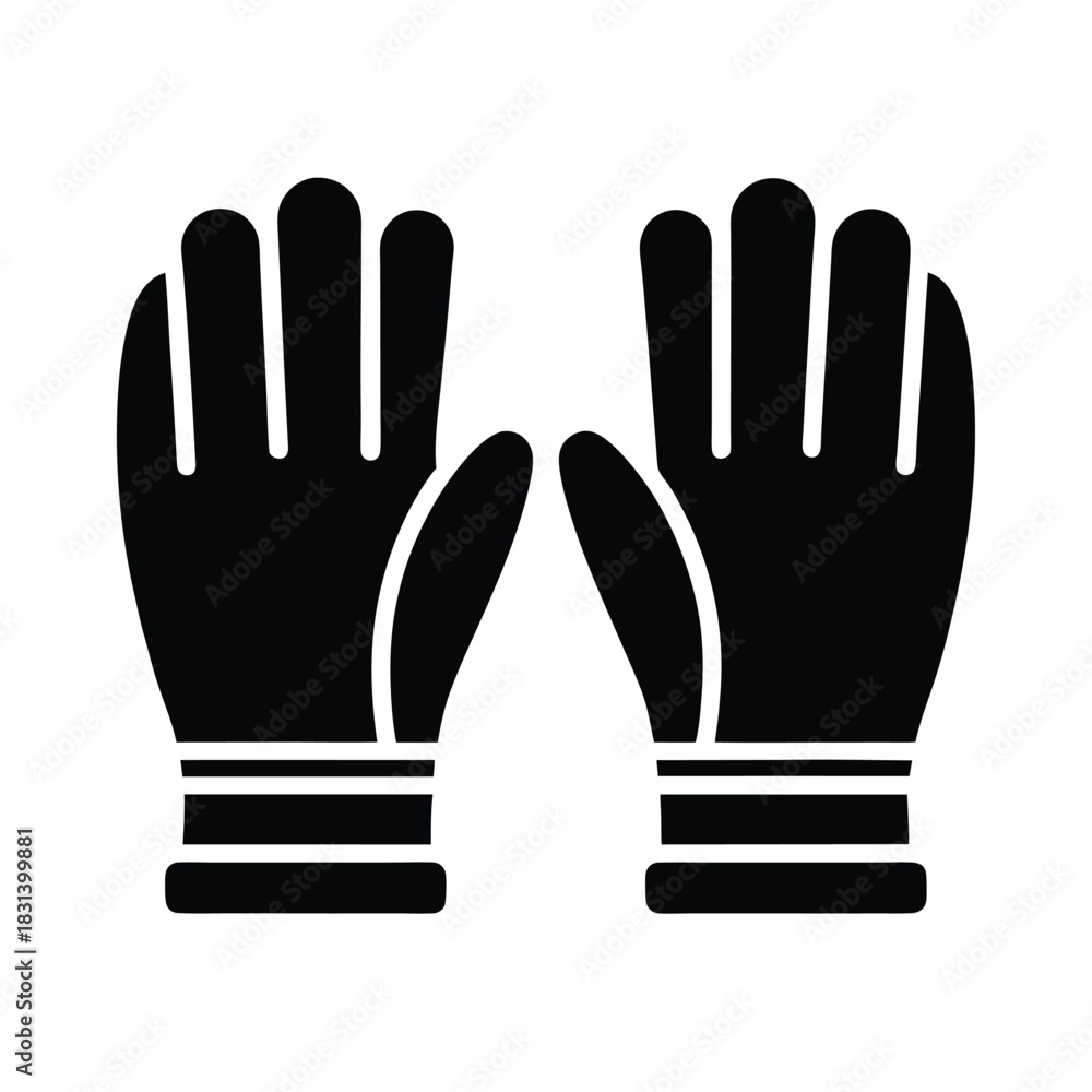 Obraz premium Barber Gloves Vector Illustration