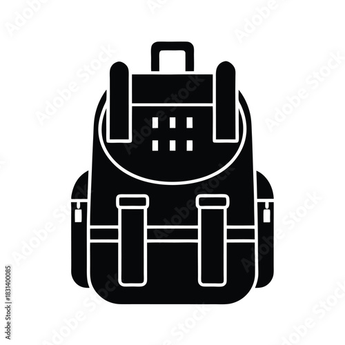 City Backpack Vector Illustration